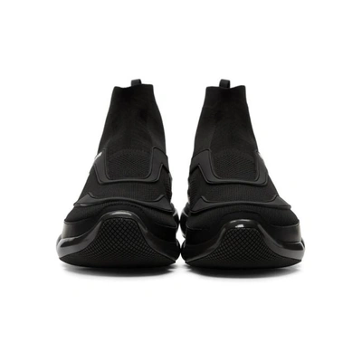 Shop Prada Black Cloudbust High-top Sneakers In F0806