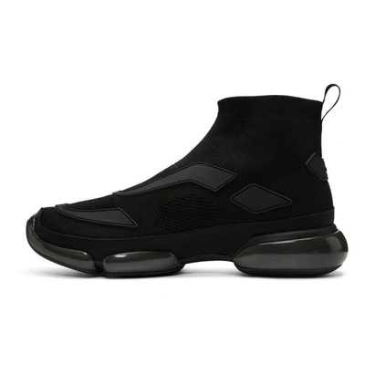 Shop Prada Black Cloudbust High-top Sneakers In F0806