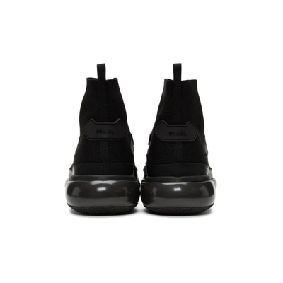 Shop Prada Black Cloudbust High-top Sneakers In F0806