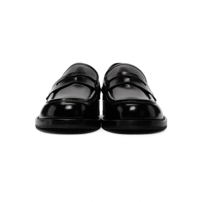 Shop Prada Black Moccasin Loafers In F0002