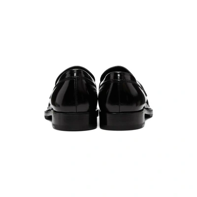 Shop Prada Black Moccasin Loafers In F0002
