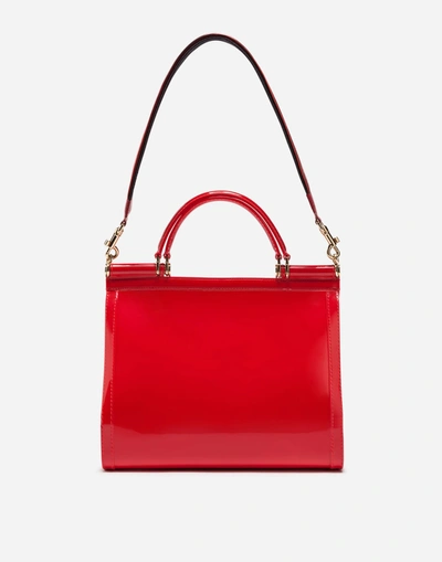 Shop Dolce & Gabbana Large Sicily Bag In Rubber In Red