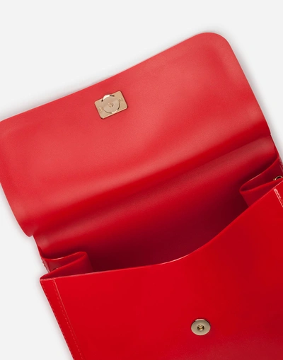 Shop Dolce & Gabbana Large Sicily Bag In Rubber In Red