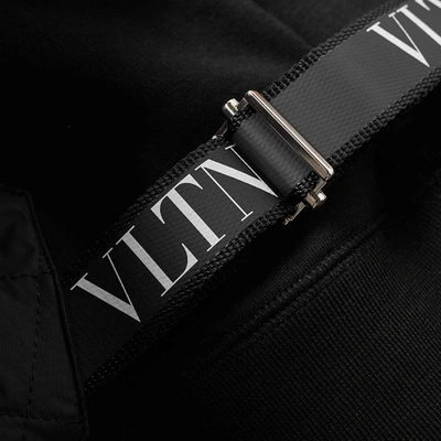 Shop Valentino Popover Quilted Pouch Hoody In Black