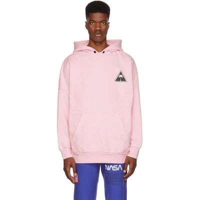 Shop Palm Angels Pink Palm Icon Hoodie In 2710 Pnk/bk