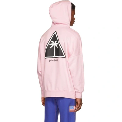 Shop Palm Angels Pink Palm Icon Hoodie In 2710 Pnk/bk