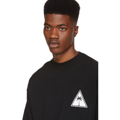Shop Palm Angels Black Palm Icon T-shirt In 1001 Blk/wt