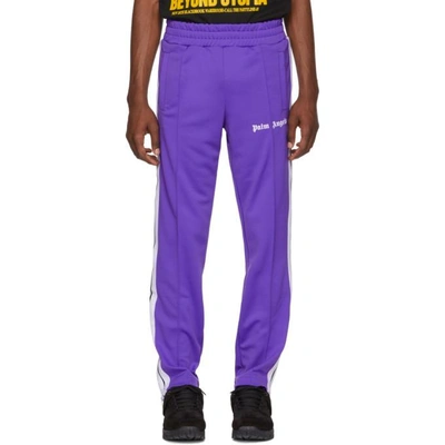 Shop Palm Angels Purple Classic Track Pants In 9501 Prp/wt