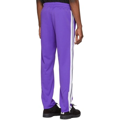 Shop Palm Angels Purple Classic Track Pants In 9501 Prp/wt