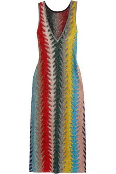 Shop Missoni Woman Metallic Crochet-knit Maxi Dress Multicolor