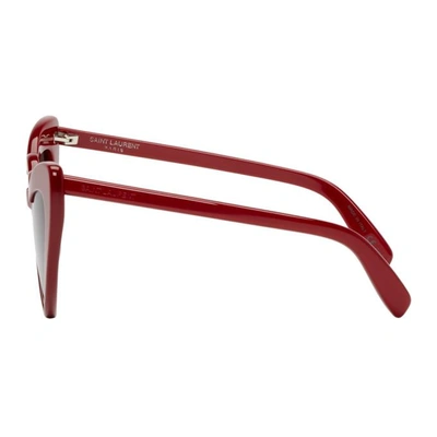 Shop Saint Laurent Red Sl 181 Lou Lou Sunglasses In 002 Red