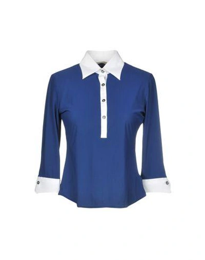 Shop Caliban Polo Shirt In Blue