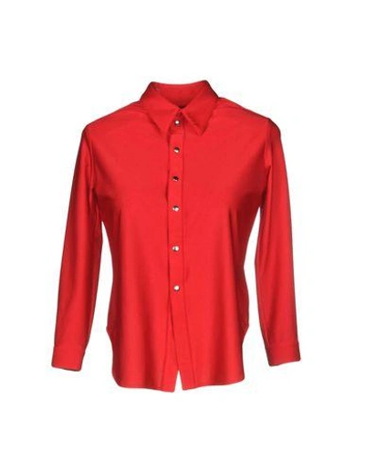 Shop Balenciaga Solid Color Shirts & Blouses In Red