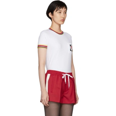 Shop Miu Miu White Patch Vintage T-shirt In F0009 White