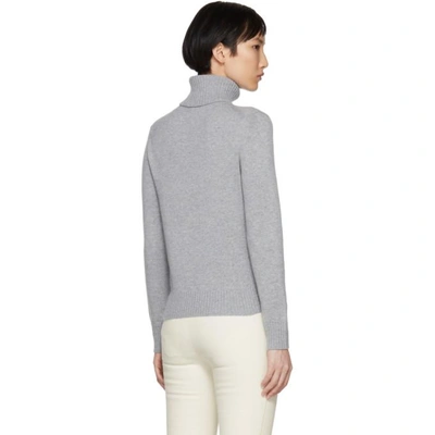 Shop Chloé Chloe Grey Cashmere Turtleneck Sweater In 037 Grey