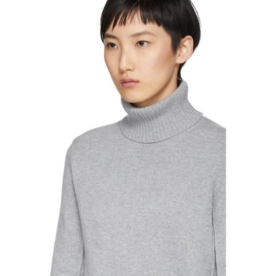 Shop Chloé Chloe Grey Cashmere Turtleneck Sweater In 037 Grey