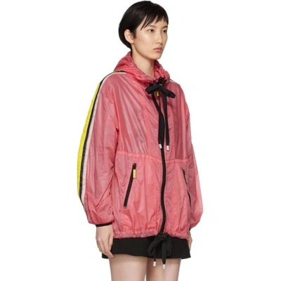 Shop Marc Jacobs Pink Nylon Hooded Windbreaker Jacket In 670 Pink
