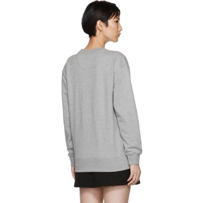 Shop Marc Jacobs Grey Lux Embellished Sweatshirt In 032 Grey