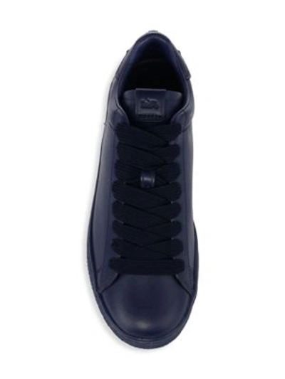 Shop Coach Leather Low-top Sneakers In Oceanica