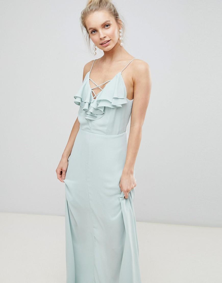 new look ruffle maxi dress