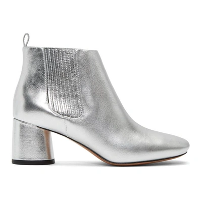 Shop Marc Jacobs Silver Rocket Chelsea Boots In 040 Silver