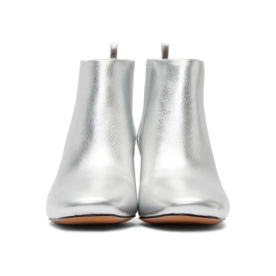 Shop Marc Jacobs Silver Rocket Chelsea Boots In 040 Silver