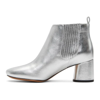 Shop Marc Jacobs Silver Rocket Chelsea Boots In 040 Silver