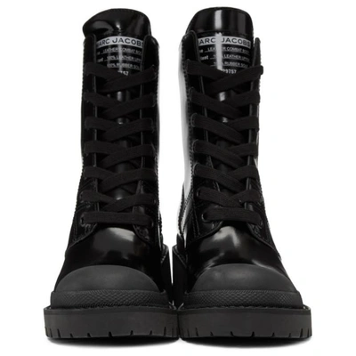 Shop Marc Jacobs Black Bristol Laced Up Boots In 001 Black