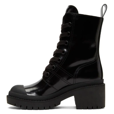Shop Marc Jacobs Black Bristol Laced Up Boots In 001 Black