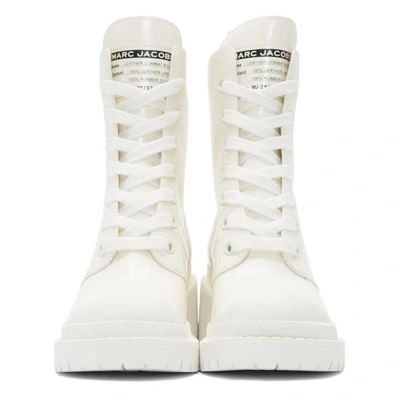 Shop Marc Jacobs White Bristol Laced Up Boots In 100 White