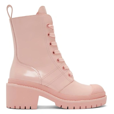Shop Marc Jacobs Pink Bristol Laced Up Boots In 625 Lt Pink
