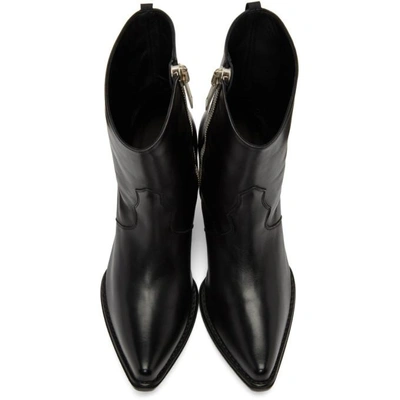 Shop Ben Taverniti Unravel Project Black Leather Low Platform Boots