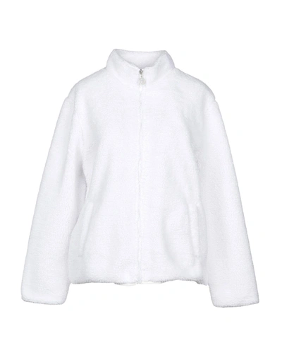 Shop Fila Woman Jacket White Size S Cotton, Polyester