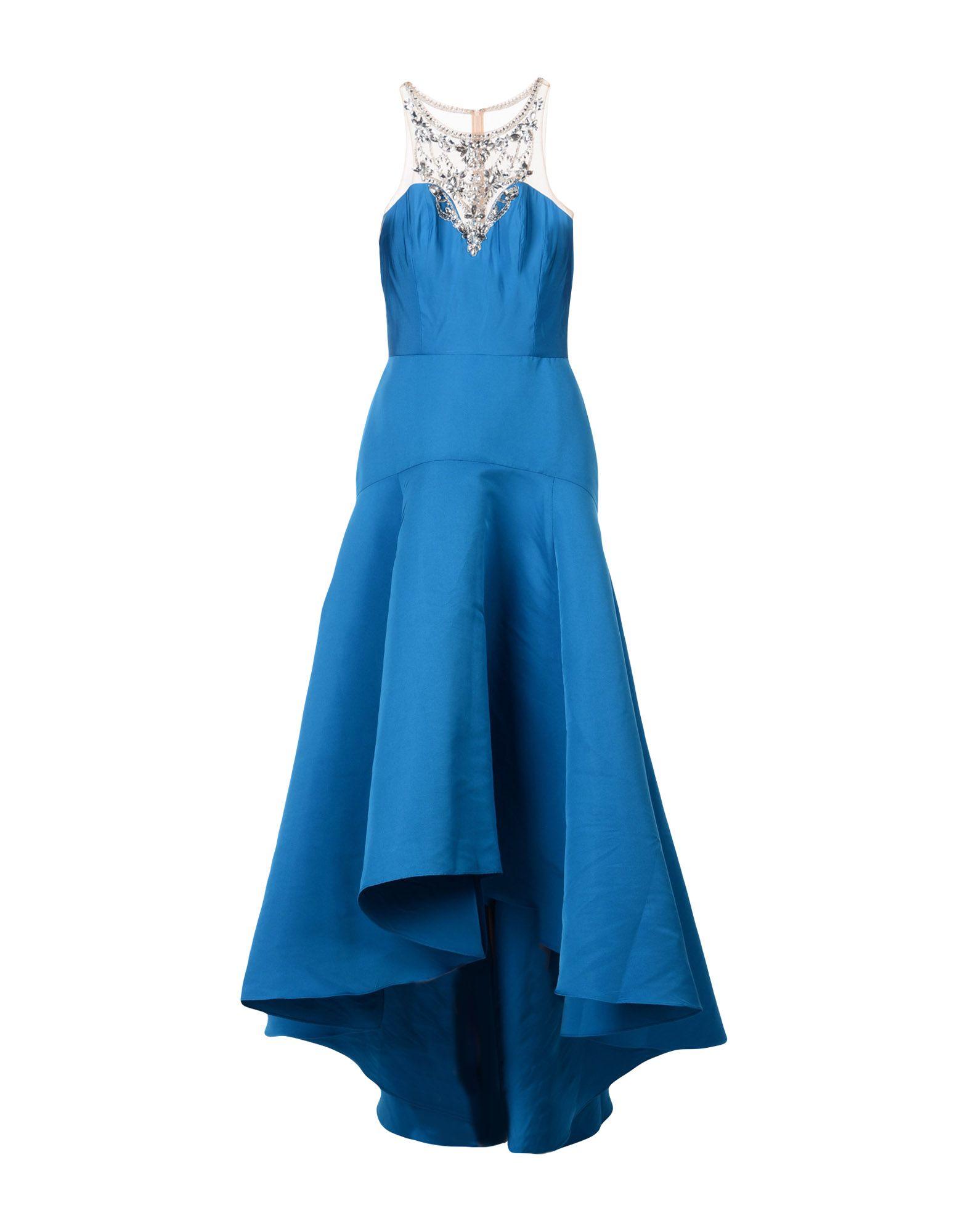 Marchesa Notte Midi Dress In Azure | ModeSens