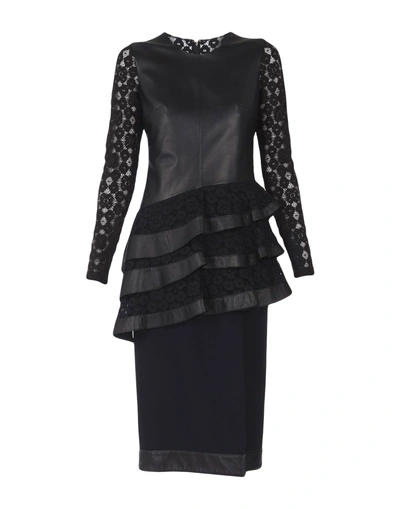 Shop Emanuel Ungaro Midi Dress In Black
