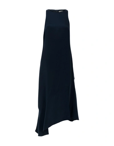 Shop Tibi Midi Dress In Dark Blue