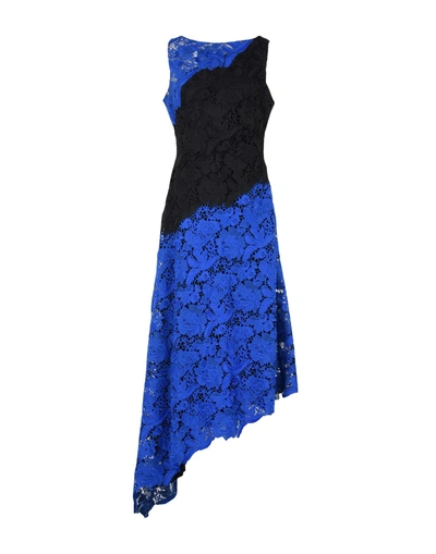 Shop Badgley Mischka Midi Dress In Blue