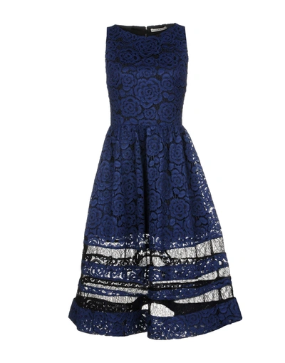 Shop Alice And Olivia Knee-length Dress In Blue