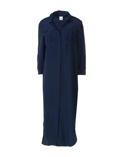 Shop Iris & Ink Knee-length Dresses In Dark Blue