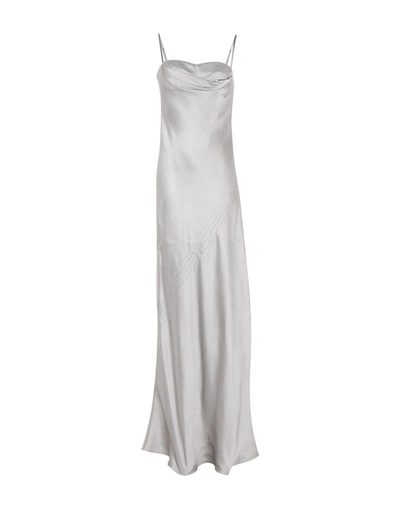 Shop Amanda Wakeley Long Dress In Light Grey
