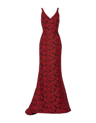 Shop J Mendel Long Dresses In Red