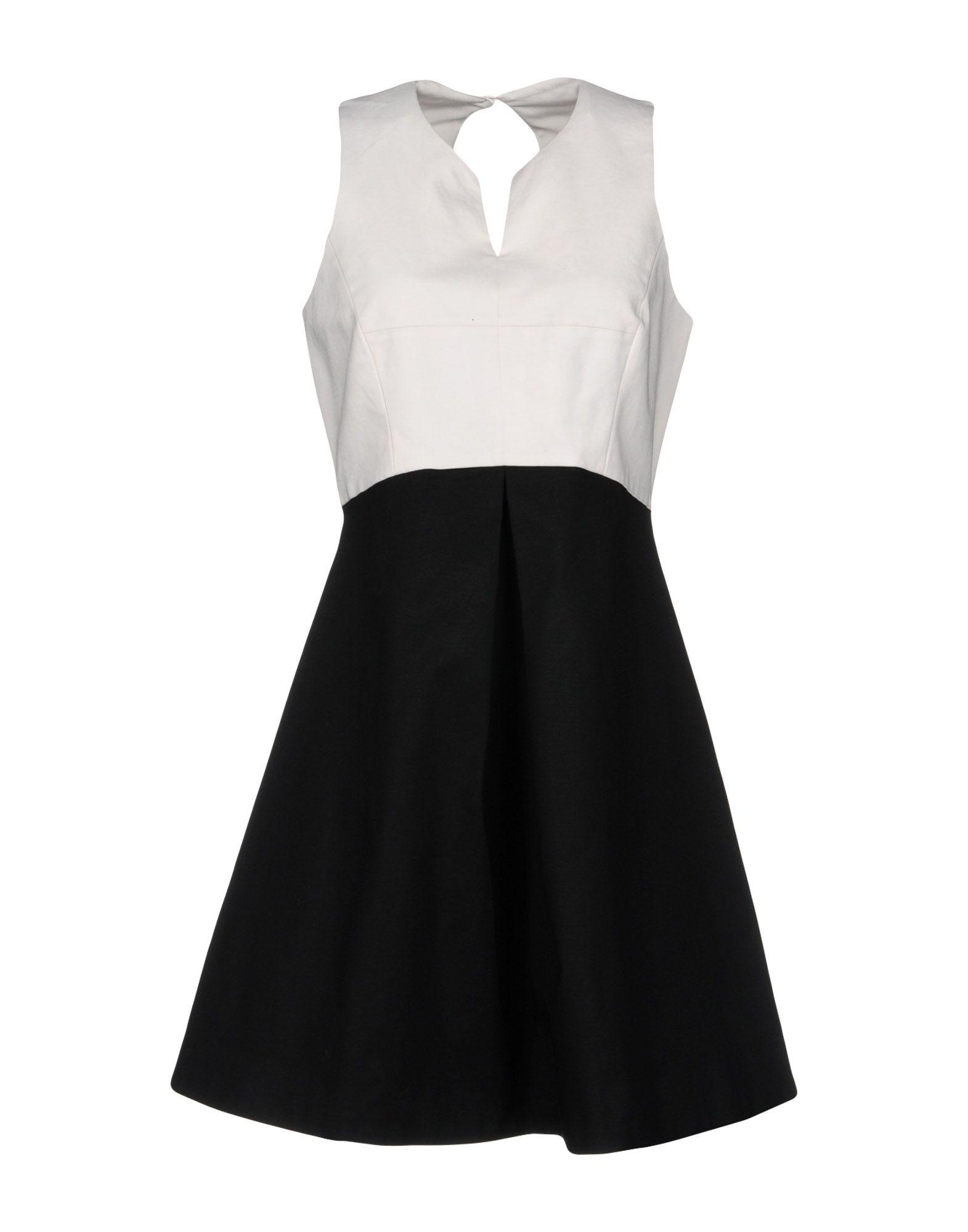 Halston Short Dress In Black | ModeSens