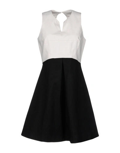 Shop Halston Short Dress In Black