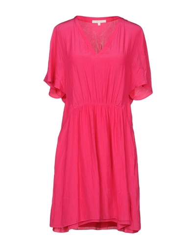 Shop Maje Short Dresses In Fuchsia