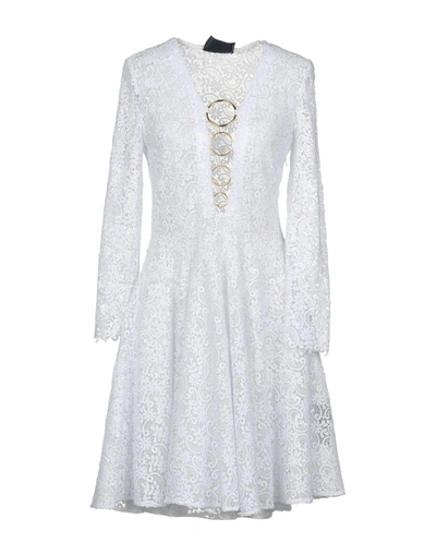 Shop Philipp Plein Woman Mini Dress White Size S Polyester