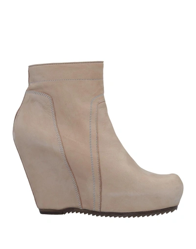 Shop Rick Owens Ankle Boots In Sand