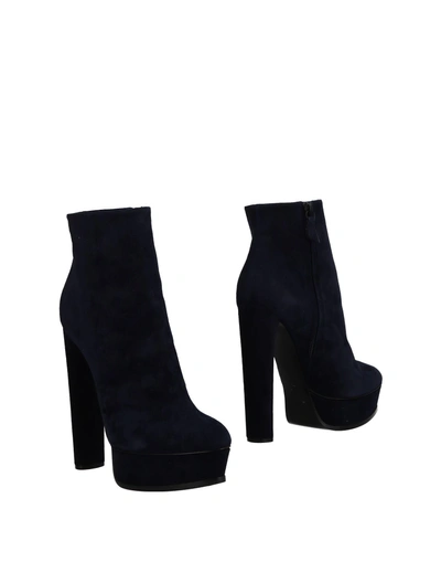 Shop Casadei Ankle Boot In Dark Blue