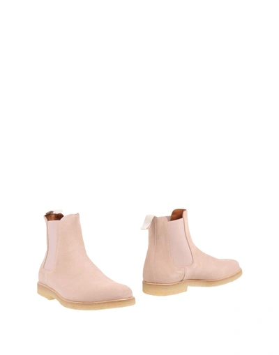 Shop Common Projects Ankle Boot In Light Pink
