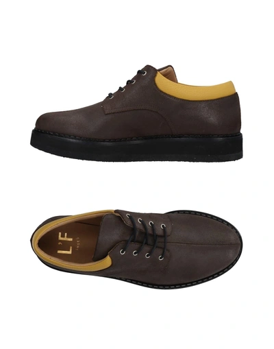 Shop L'f Shoes Laced Shoes In Dark Brown