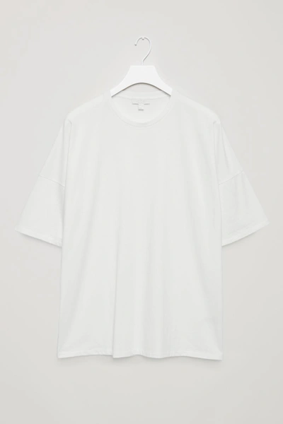Shop Cos Oversized Cotton Jersey T-shirt In White